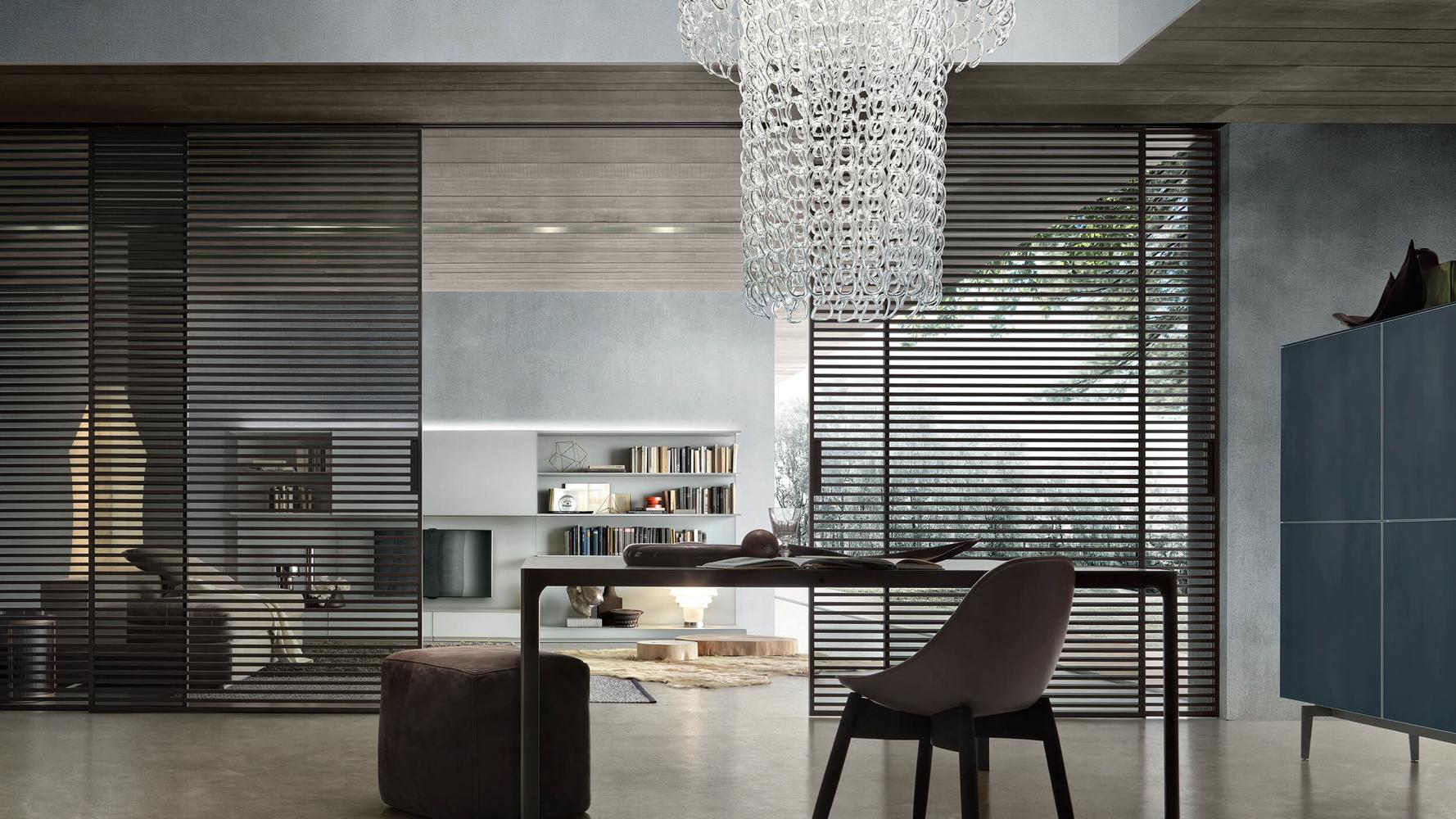 rimadesio porte scorrevoli stripe living livraghi progetto casa