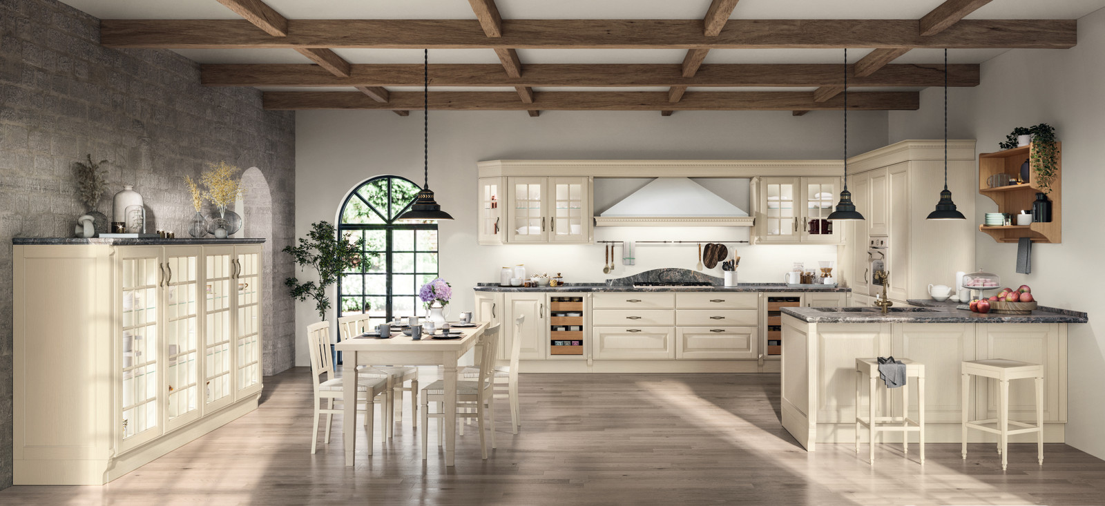Cucina classica angolare Baltimora Scavolini