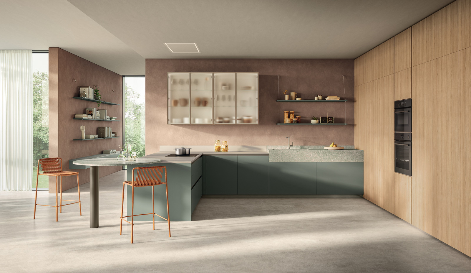 Cucina con penisola Essenza Scavolini