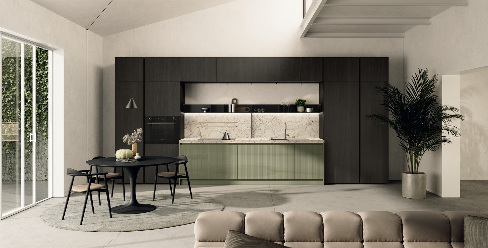 Cucina lineare Regola Scavolini
